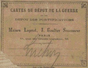  CARTE du depot de la guerre 