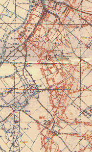 carte anglaise des tranchées
détails